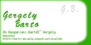 gergely barto business card